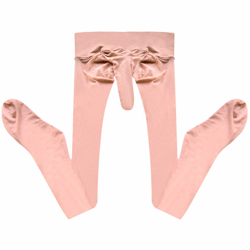 Seamless Men's High Elasticity Sheer Pantyhose
